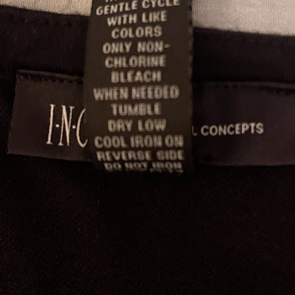 INC. Black Dress/White Embroidery, Size XS - Picture 10 of 12